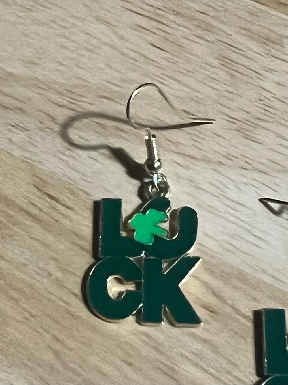 Lucky Green Shamrock Kids Earrings E130